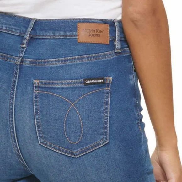 NWT Calvin Klein Jeans Ladies' High Rise Malibu Blue Skinny Jeans Size 4 - Picture 5 of 12